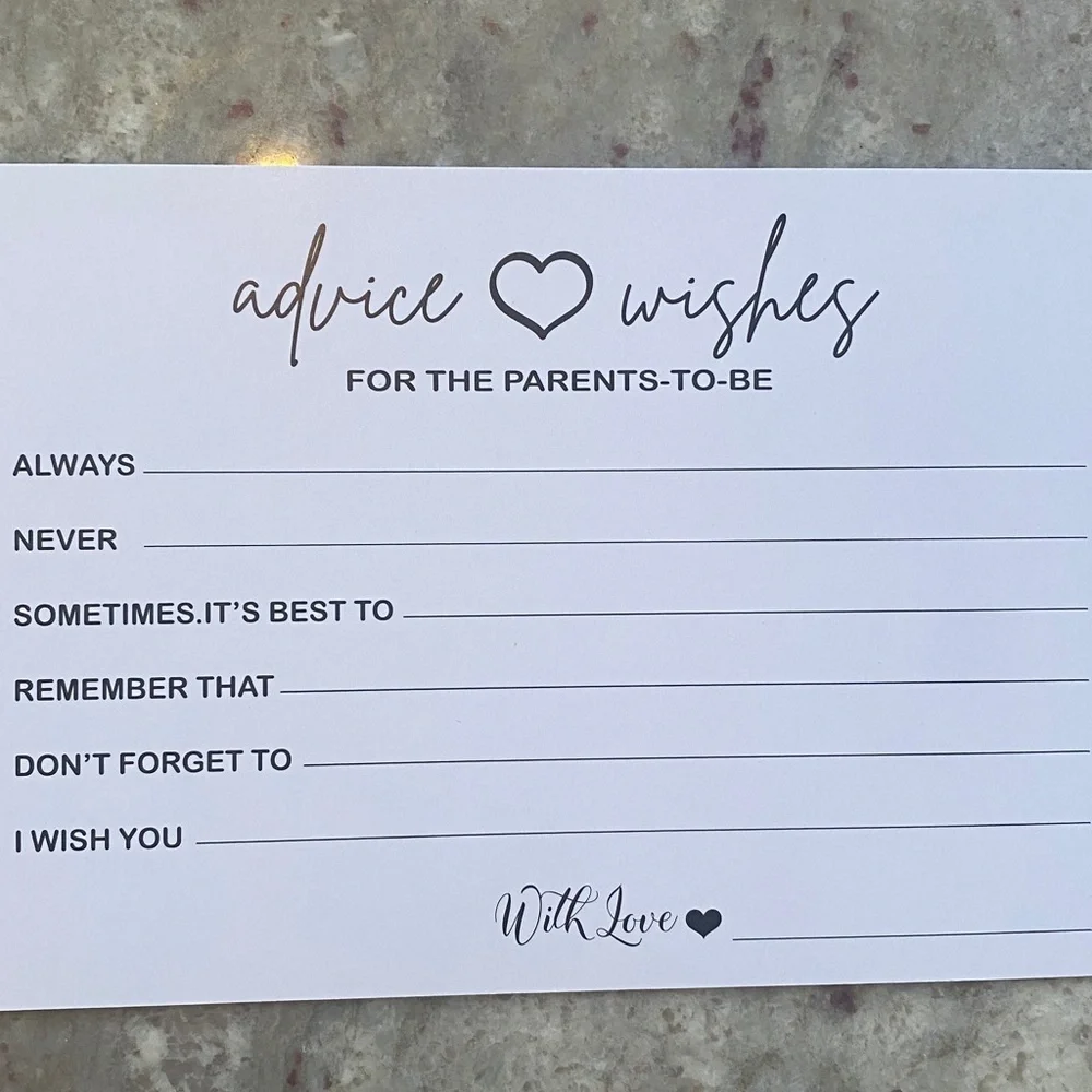 Baby Shower Printed hard copy accessories Bundle including gold pencils